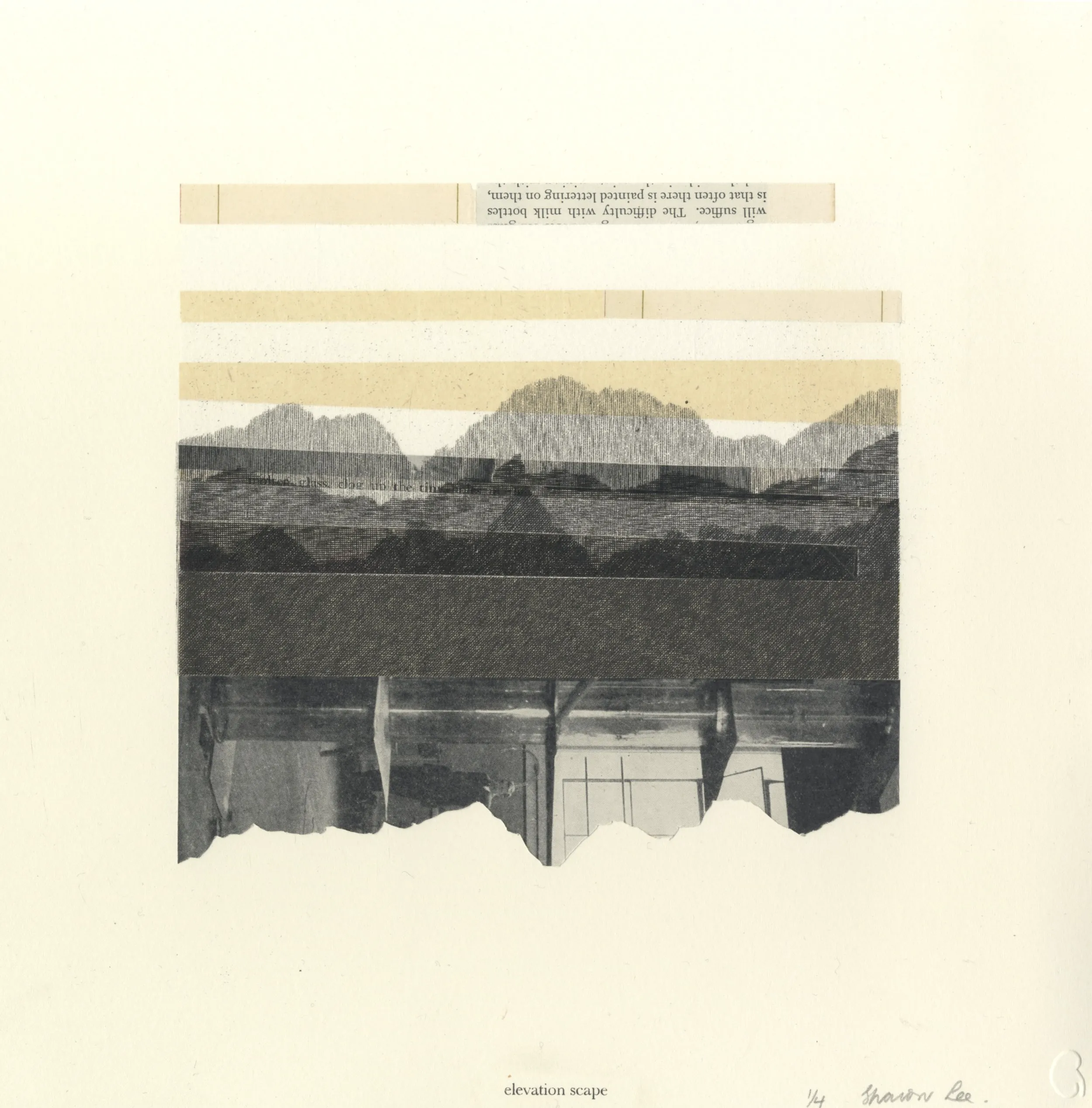 Elevation scape 3 — Collage and lithograph