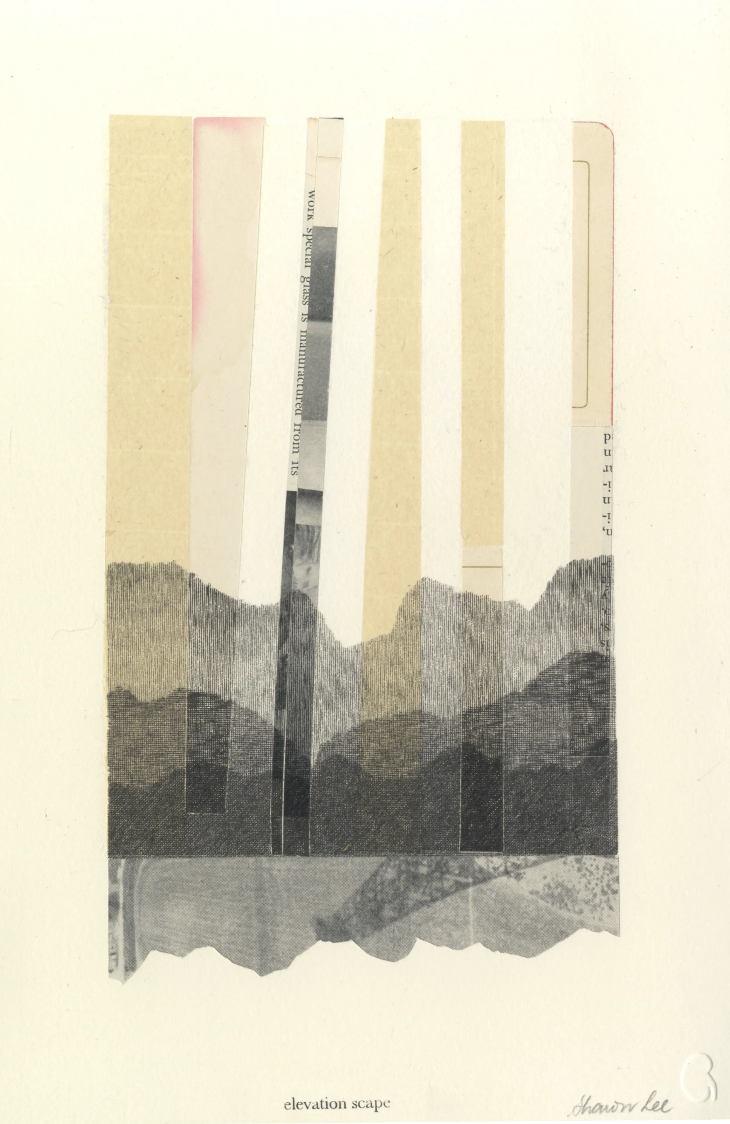 Elevation scape — Lithograph and collage