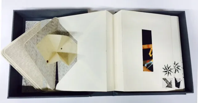 Envelope Book — Artist book, lithograph and letterpress on found envelopes — view 3