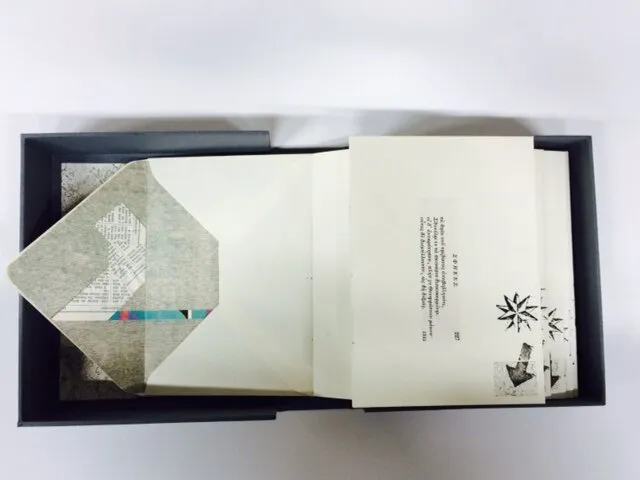 Envelope Book — Artist book, lithograph and letterpress on found envelopes — view 4