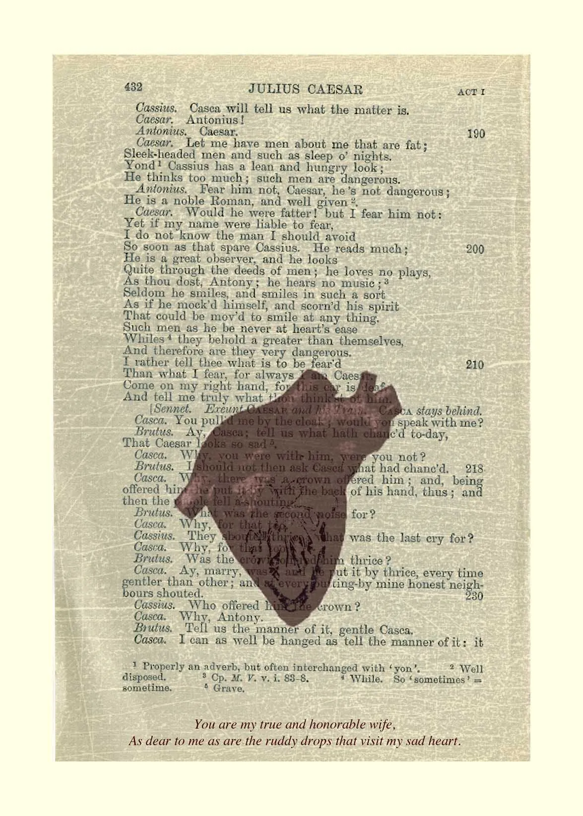 Julius Caesar, Act II, Scene I — Lithograph with chine collé