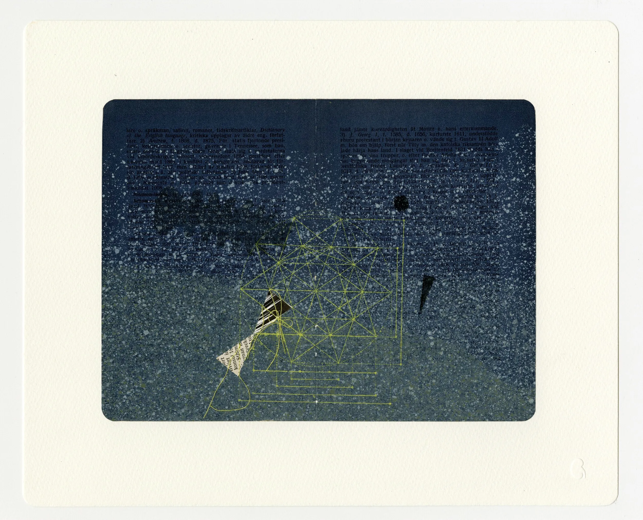 Lexicon 1928-2018 K — Lithograph, chine collé with stitching