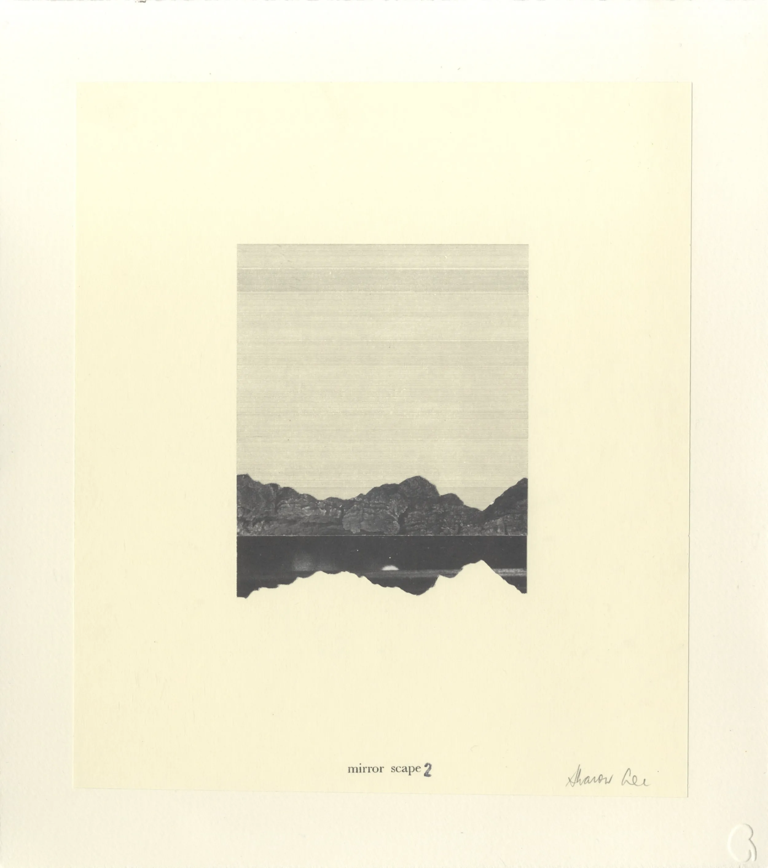 Mirrorscape 2 — Monoprint and collage
