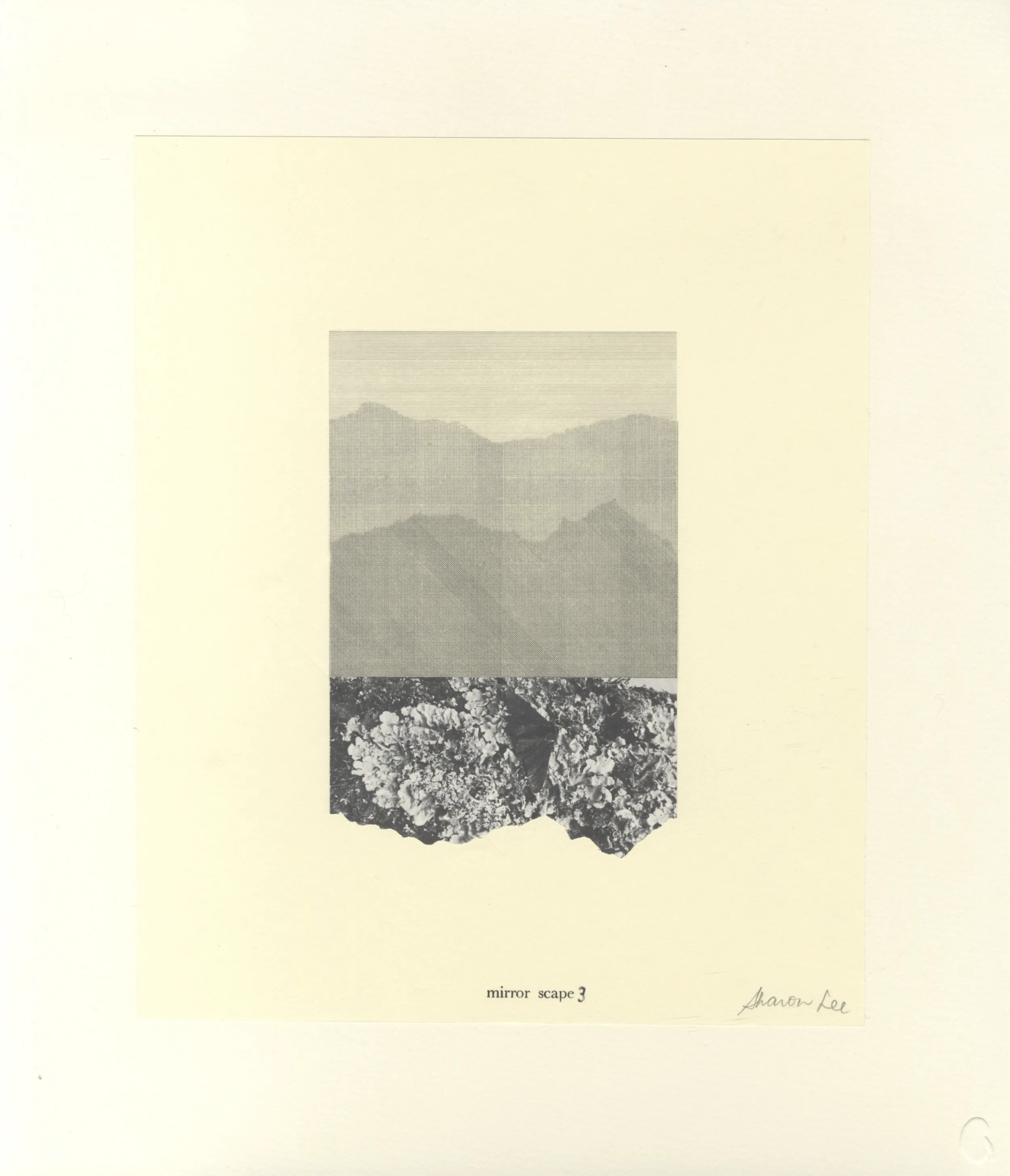 Mirrorscape 3 — monoprint and collage