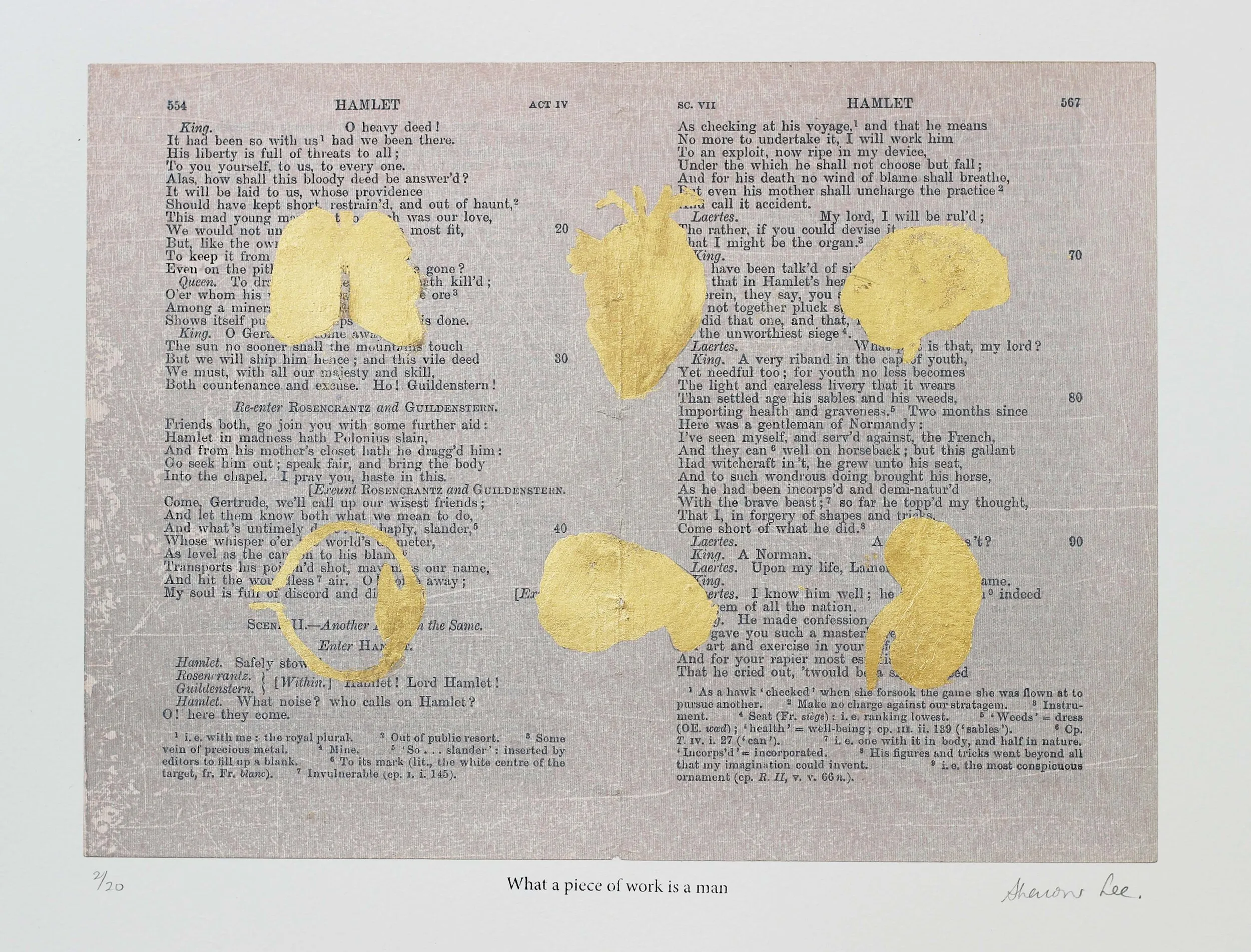 What a piece of work is a man — Lithograph with chine collé